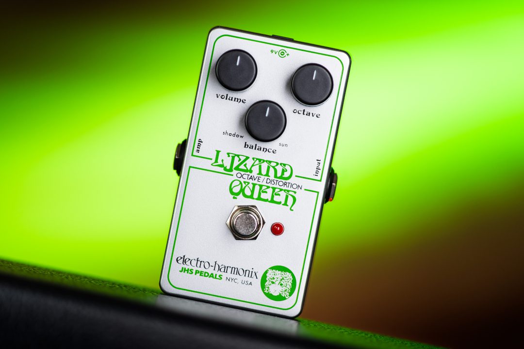 Electro-Harmonix and JHS Lizard Queen Octave Fuzz pedal
